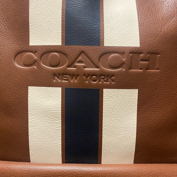 Coach Charles Varsity striped leather Backpack! - Picture 2 of 5